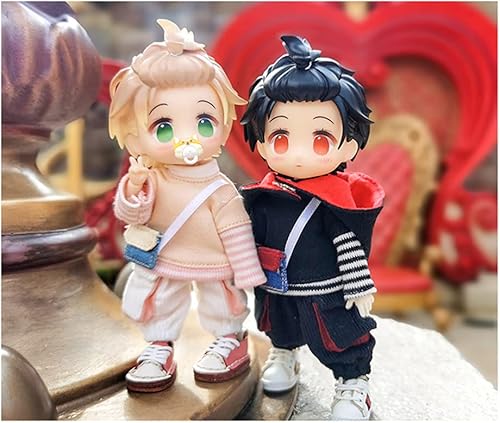 Miniatura 5 de 112 BJD - Conjunto de accesorios de muñeca + camisa + pantalones para muñeca OB11, YMY de 4.3 pulgadas, cuerpo de muñeca, GSC, Body9 (Negro)