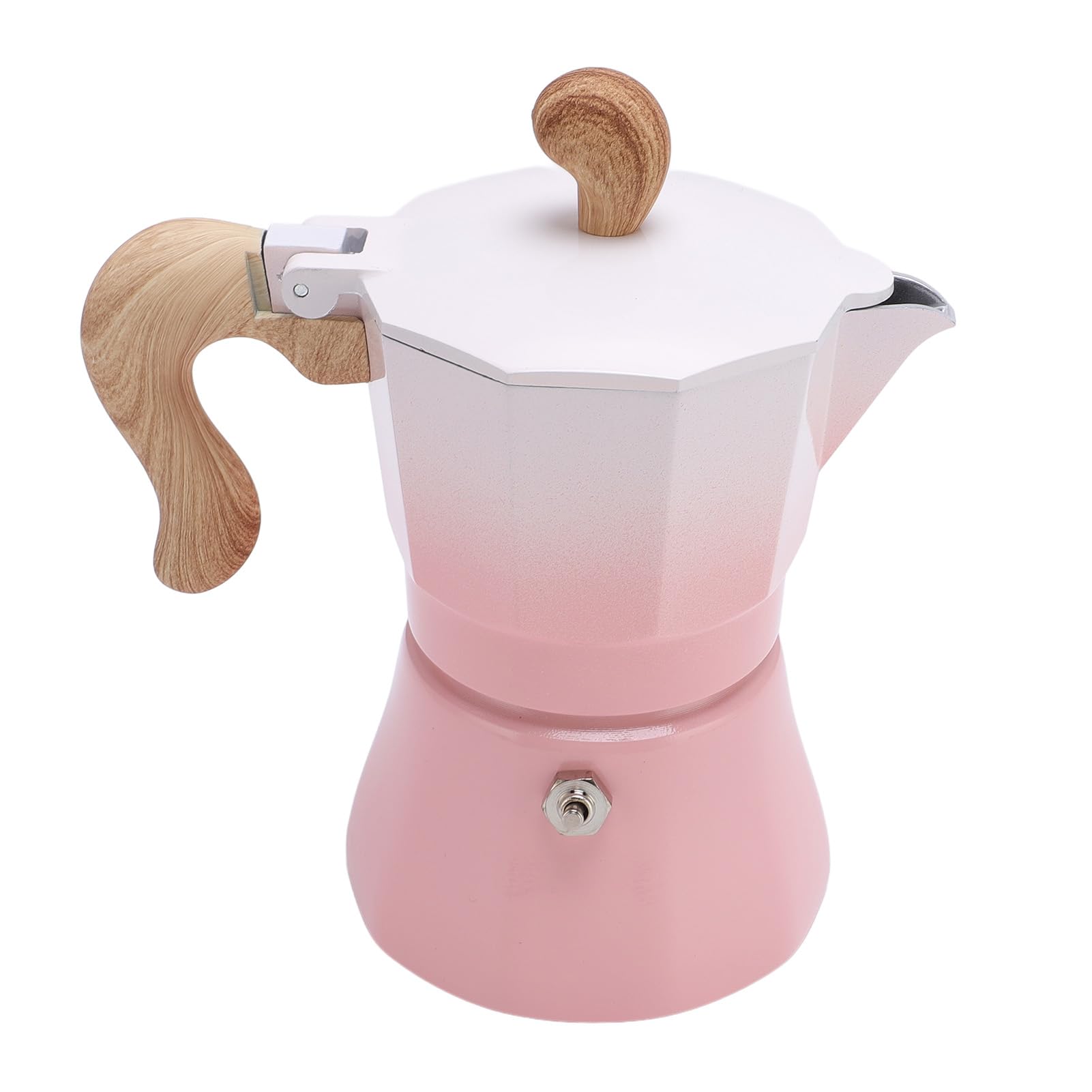 Haofy para Estufa, Olla de Aluminio con Capacidad de 150 Ml para Preparar café Italiano Tradicional en Casa (rosa degradado)