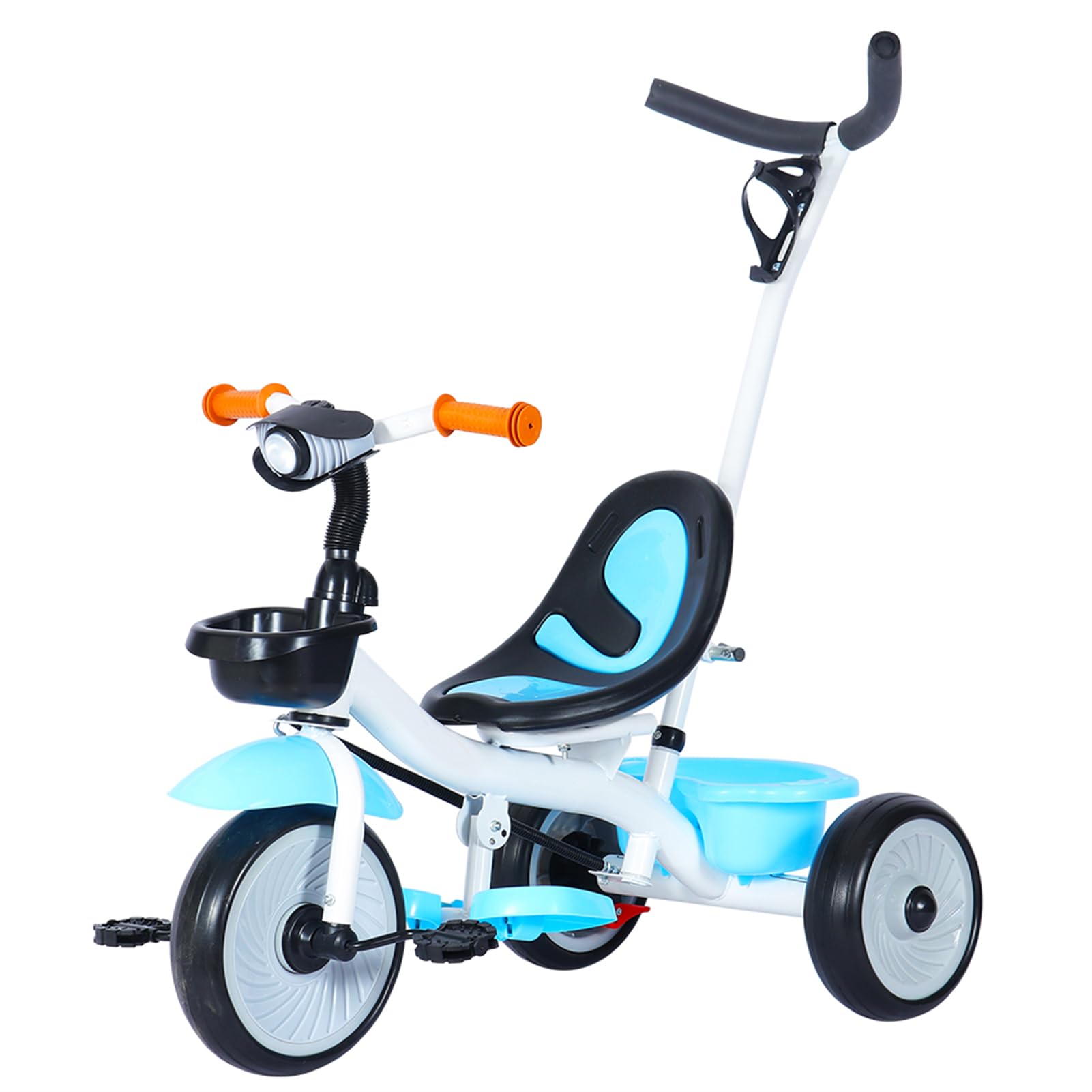 SPIELWERK® Triciclo Evolutivo Bicicleta Niños Carga Máxima 30Kg Cochecito Bebe Pedales Reposapiés Barra de Empuje Techo Plegable Portavasos Rosa SPIELWERK® Triciclo Evolutivo Bicicleta Niños Carga Máxima 30Kg Cochecito Bebe Pedales Reposapiés Barra de Empuje Techo Plegable Portavasos Rosa