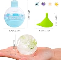 Vista 2 de 4 moldes redondos para hacer bolas de hielo, bandeja de cubitos de hielo de silicona, molde de bola de hielo con juego de embudo pequeño, moldes