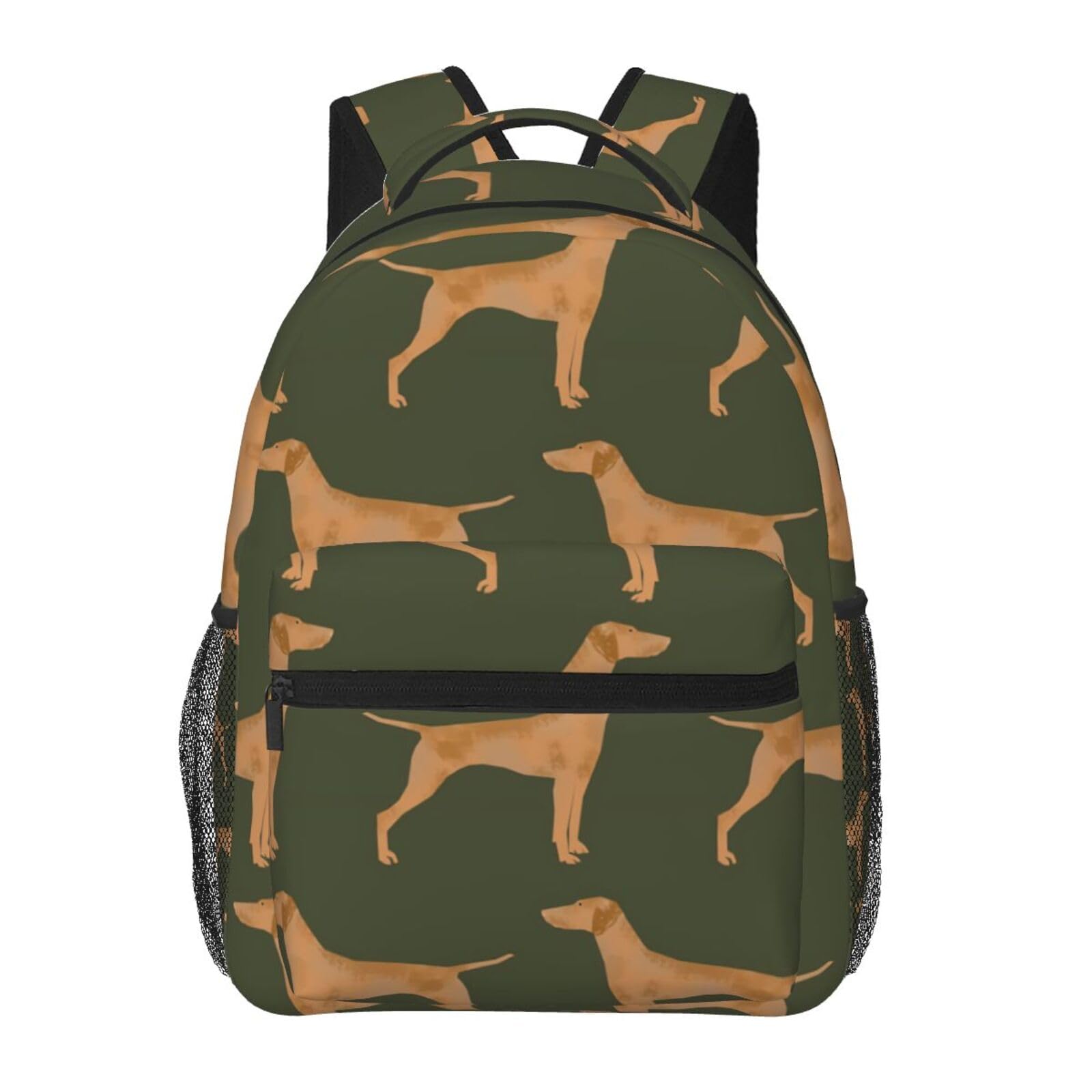 YIUBDHON Green Vizsla Dog Backpack Laptop Backpack Sports Travel Shoulder bag Light casual backpack