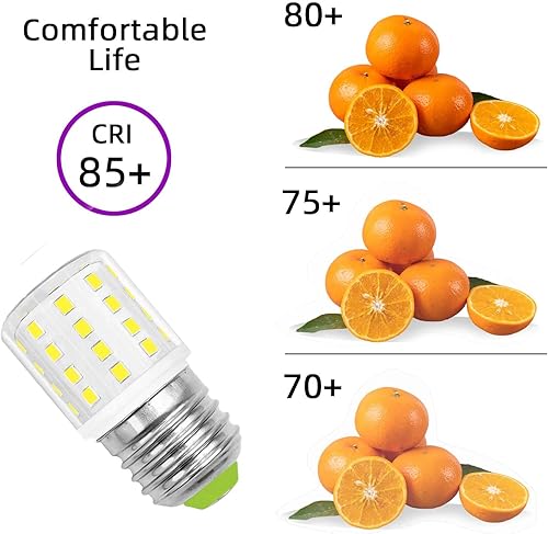 Miniatura 7 de Bombilla LED AC 100-265 V 3.5 W de repuesto para refrigerador KEI D34l luz blanca diurna 6000K E26 40W equivalente a halógeno 500Lm T10 bombillas
