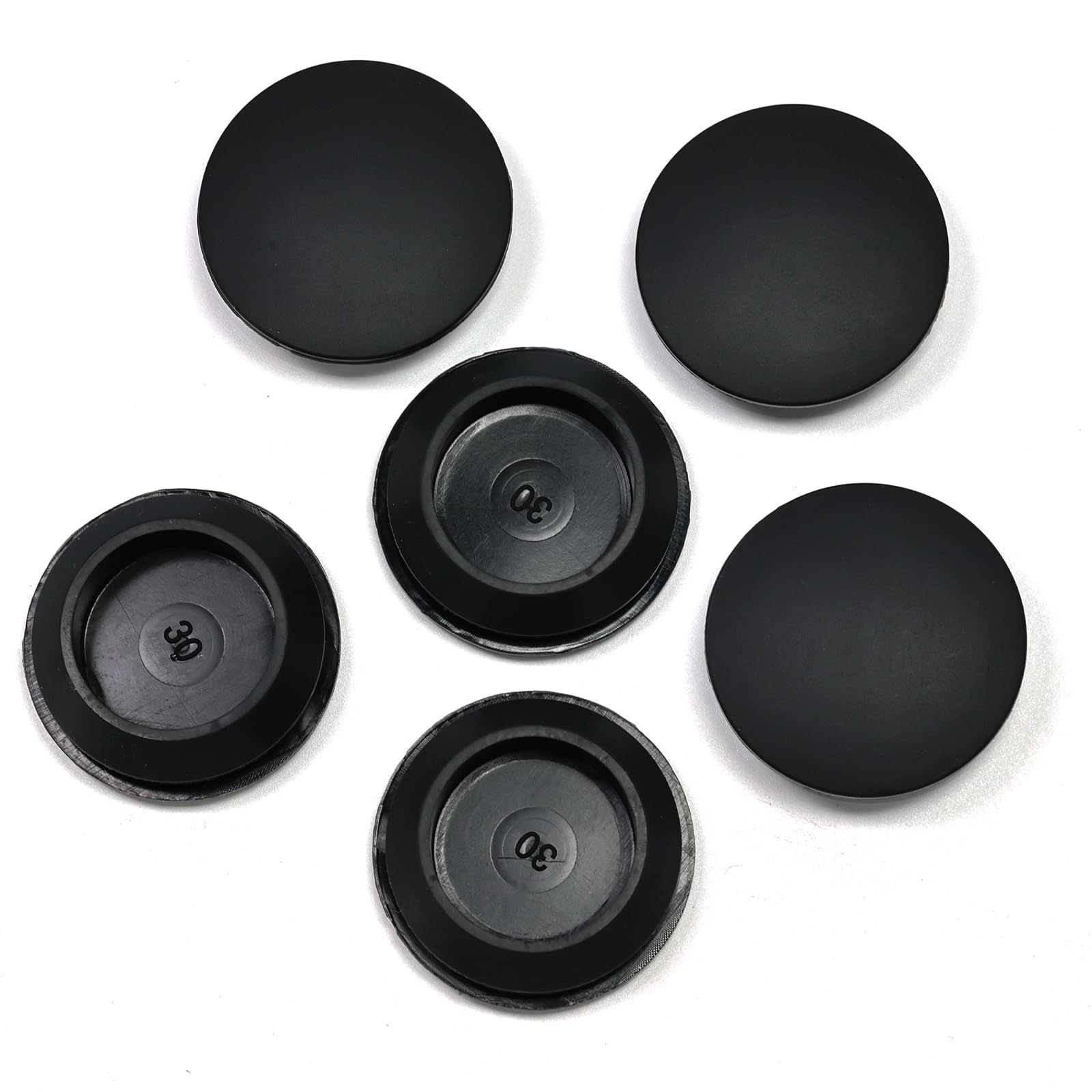 6Pcs 30 mm Silicone Rubber Plugs for 30-33mm (1-3/16"-1-5/16") Round Holes