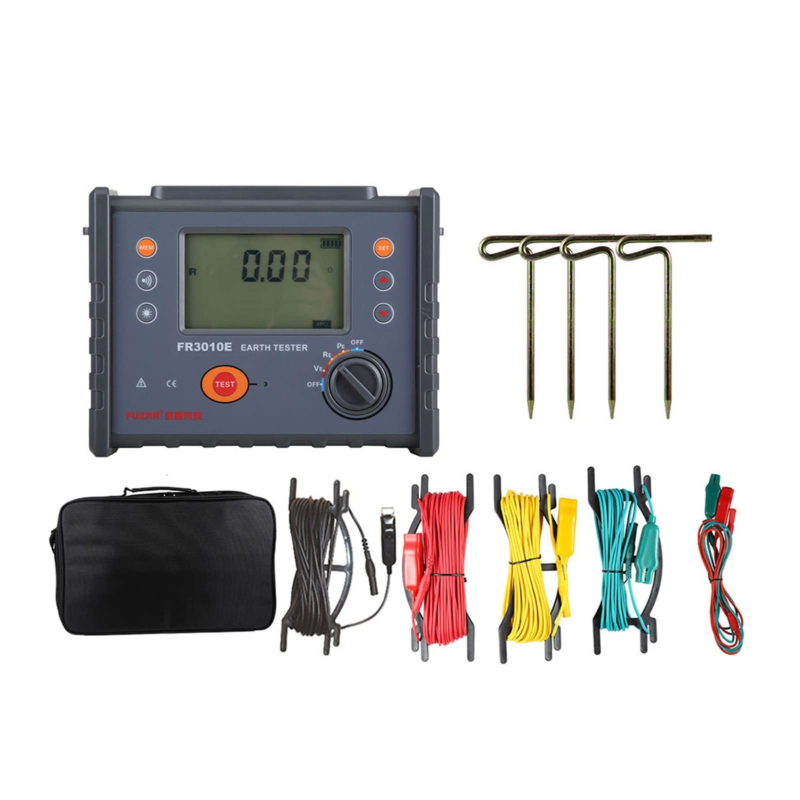 Probador de Resistencia, Probador de resistencia de aislamiento de alta precisión Probador de resistencia de aislamiento digital Tesor de resistencia a tierra 250 0v 200gΩ FR3025