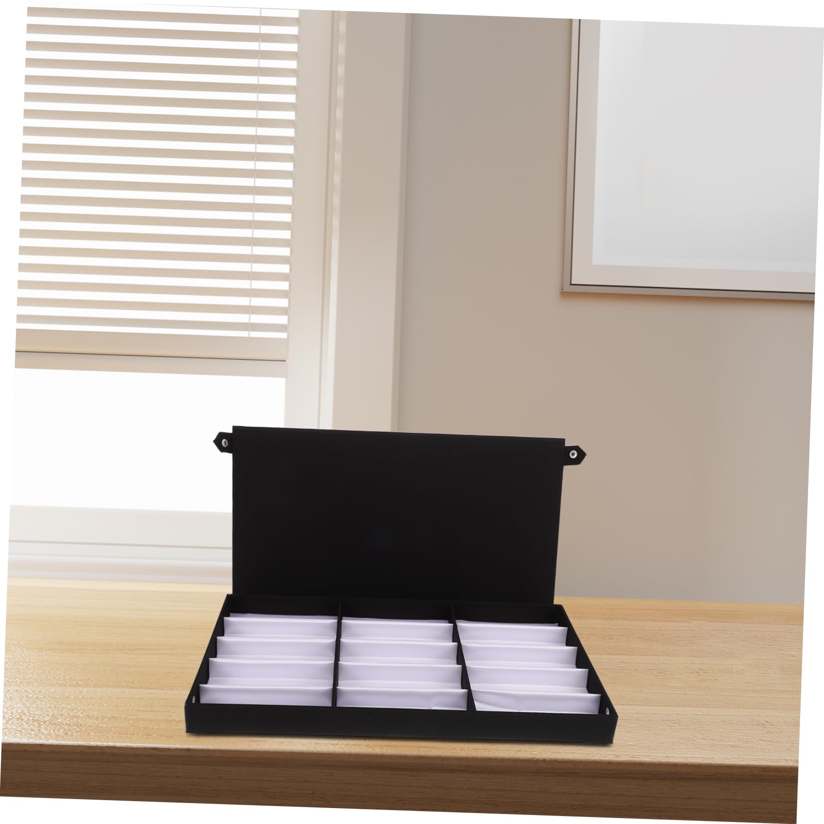 CLISPEED Caja De Almacenamiento Para Gafas De Sol Organizador De Ranuras Expositor De Gafas Hogar y Viajes Estuche Rígido
