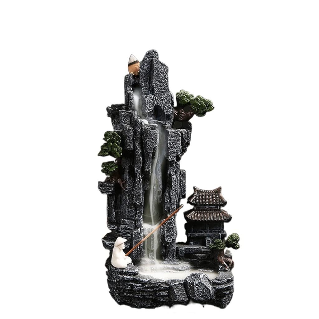 Incense Burner Purple Sand Backflow Incense Burner Zen Bergamot Sandalwood Home Living Room Aromatherapy Stove Ornaments Waterfall Incense Burne