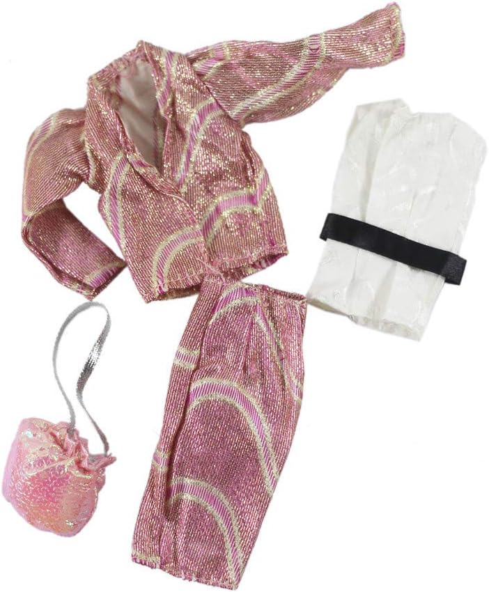 Doll Clothes, 5 Sets Outfits Spring Dresses Pants Windbreaker Hat for 11.5 inch Dolls Accessories Random Style (C)