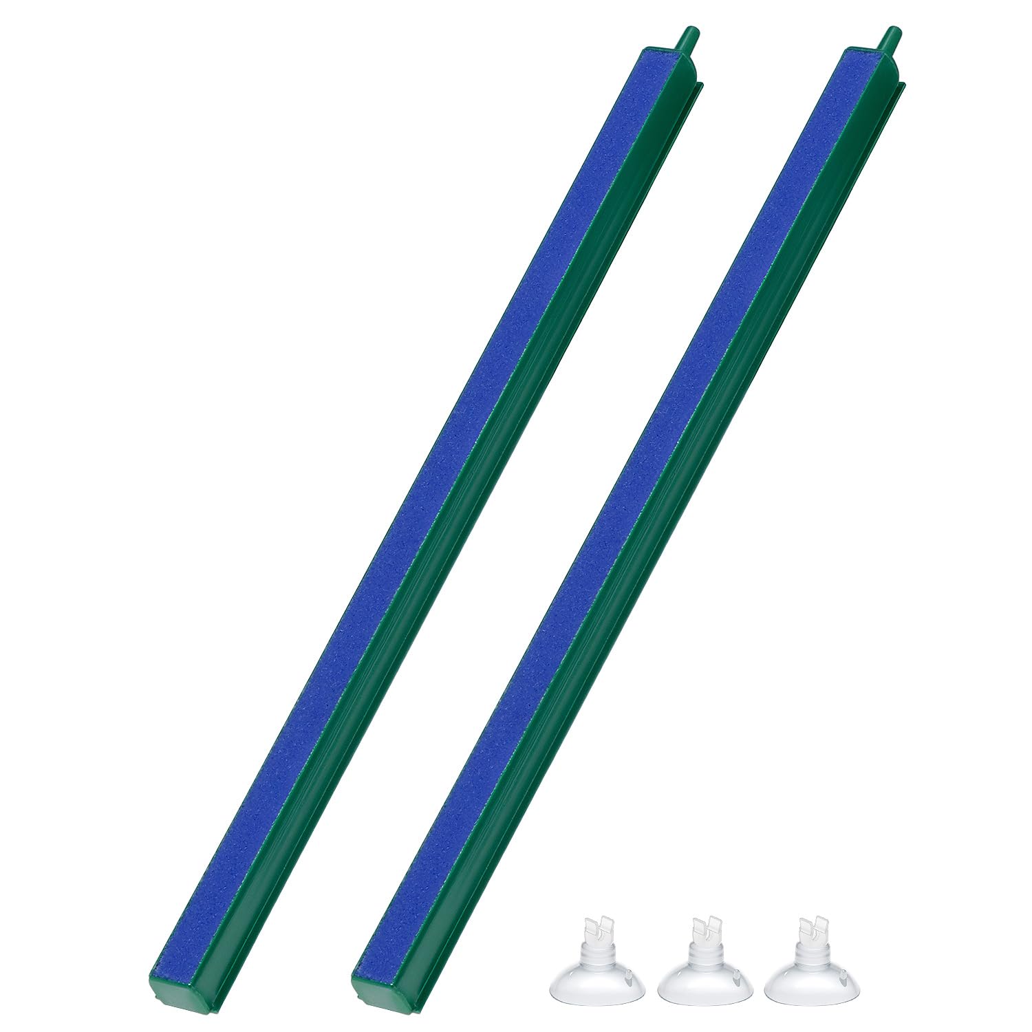 QWORK® 2PCS 12-inch Air Stone Bar Bubble Diffuser Strip with 2 Oxygen Tube Holder for Aquariums & Hydroponics