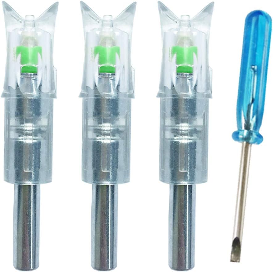 XLZKJ Lighted Nocks for Crossbow Led Illuminated Archery Nocks for Arrows with 7.62mm/.300" Arrow Nocks for Hunting