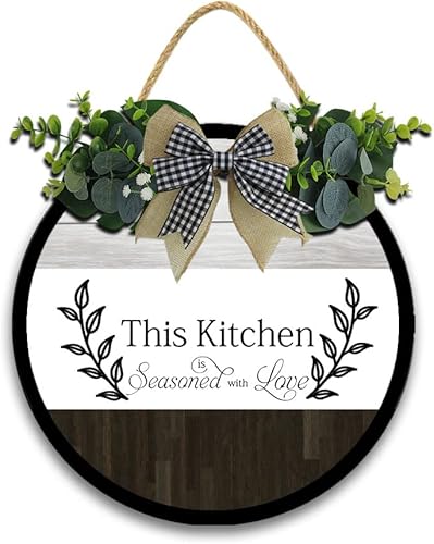 -11 x 11 pulgadas, letrero colgante de madera, decoración rústica de pared para el hogar, decoración de porche de granja, decoración de cocina disponible en Yaxa El Salvador