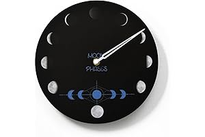 Astral Luminescent Moon Phase Wall Clock: Embracing the Celestial Rhythm
