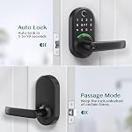 Smart Door Handle Lock with Keypad:Yamiry Fingerorint Lock - Keyless Entry Door Lock for Front Door - Digital Door Lock - WiFi Door Lock with APP - Genarate Passcode Remotely - DIY Installation