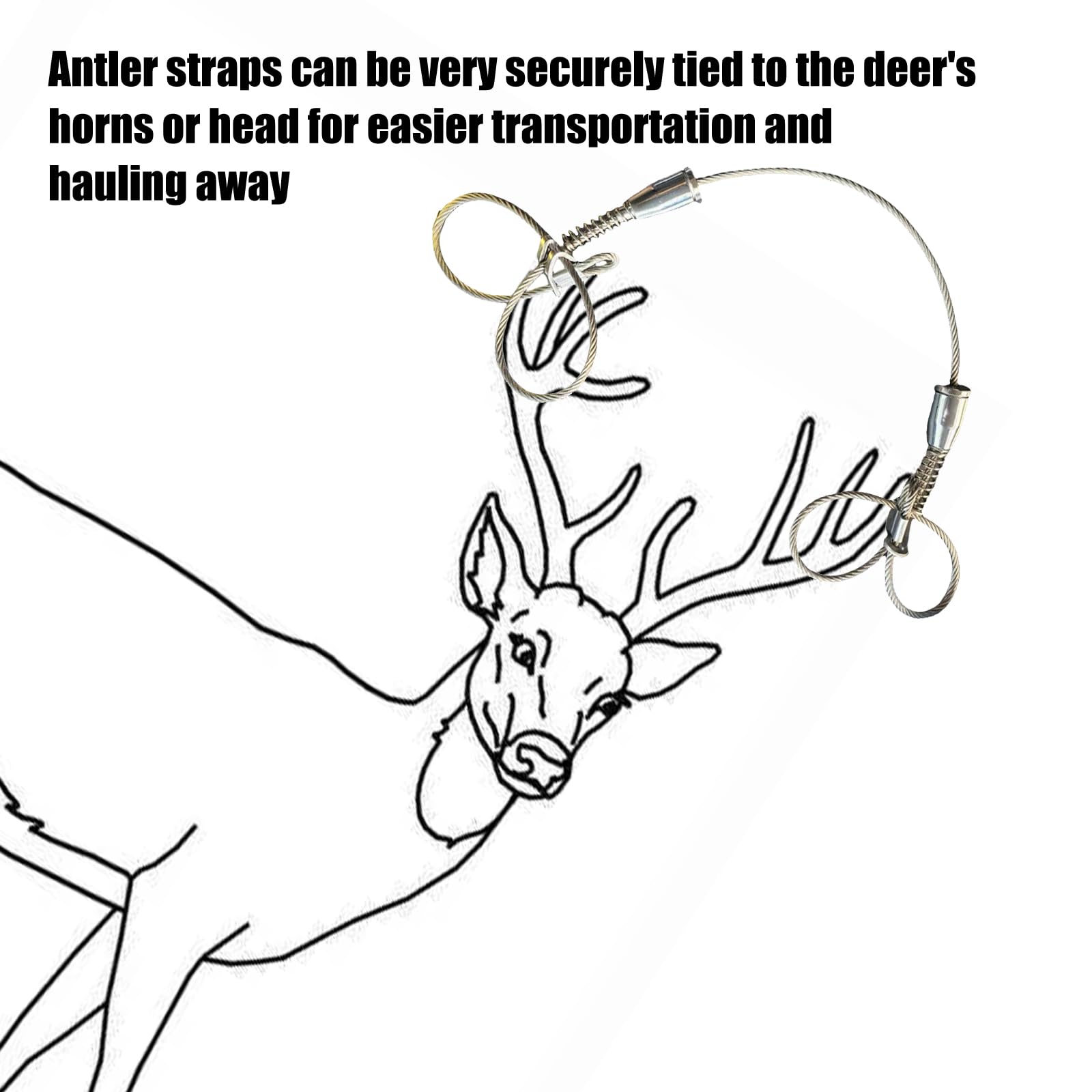 DANGONGLI Deer Drag | Hunting Versatile Portable Quick Binders Prey Leg Binders Stainless Steel Wire bindings for Big Game