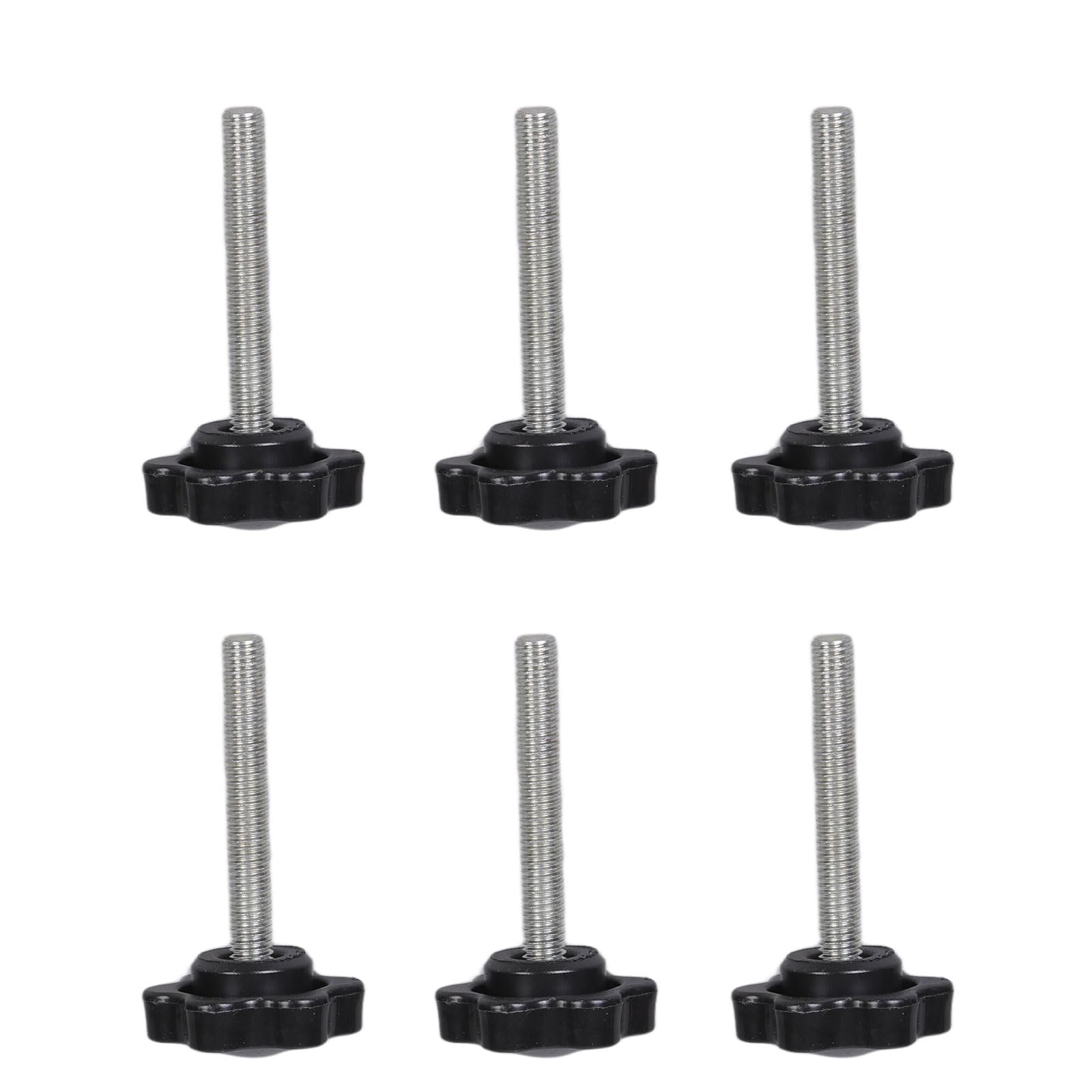 6Pcs Tighten Bolt Nut Knob 5mm Thumb Screw Knob Hexagonal Head Handle Hand Screw Knurled Grip Knurled Grip