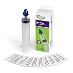 EZY DOSE Sinus and Allergy Relief Syringe, Nose Rinse Kit for Home or Travel, Nasal Irrigation for Sinus Pressure and Congestion Relief, Easy to Use, Includes 10 Saline Packets, BPA Free