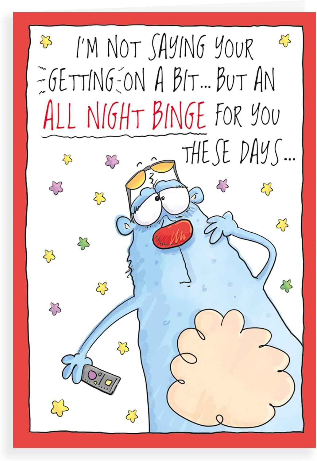 Regal Publishing Humour Funny Birthday Card All night binge - 7 x 5 inches