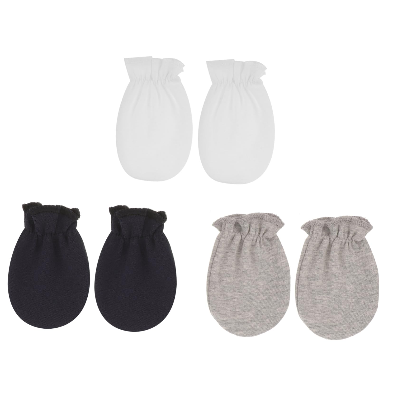 Healeved Baby Mittens Newborn 3 Pairs Set Soft Gloves for Baby Girl Boy 0-6 Months Easy to Clean Hand Mittens