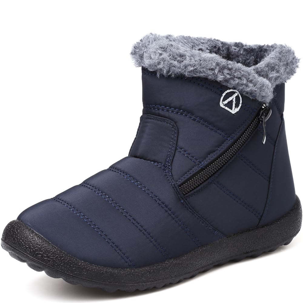 Botas de Nieve Botas para Niñas Invierno Calentar Forrada Botas para Niños Impermeables Exterior Antideslizante Planas Casual Caminar Botas