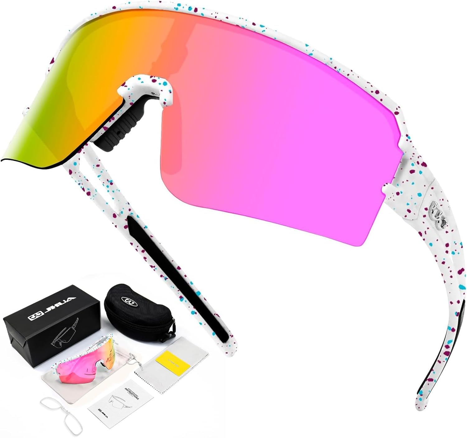 AVV Polarized cycling glasses sports sunglasses,UV400 Protection Fishing Driving running baseball sunglasses for men women