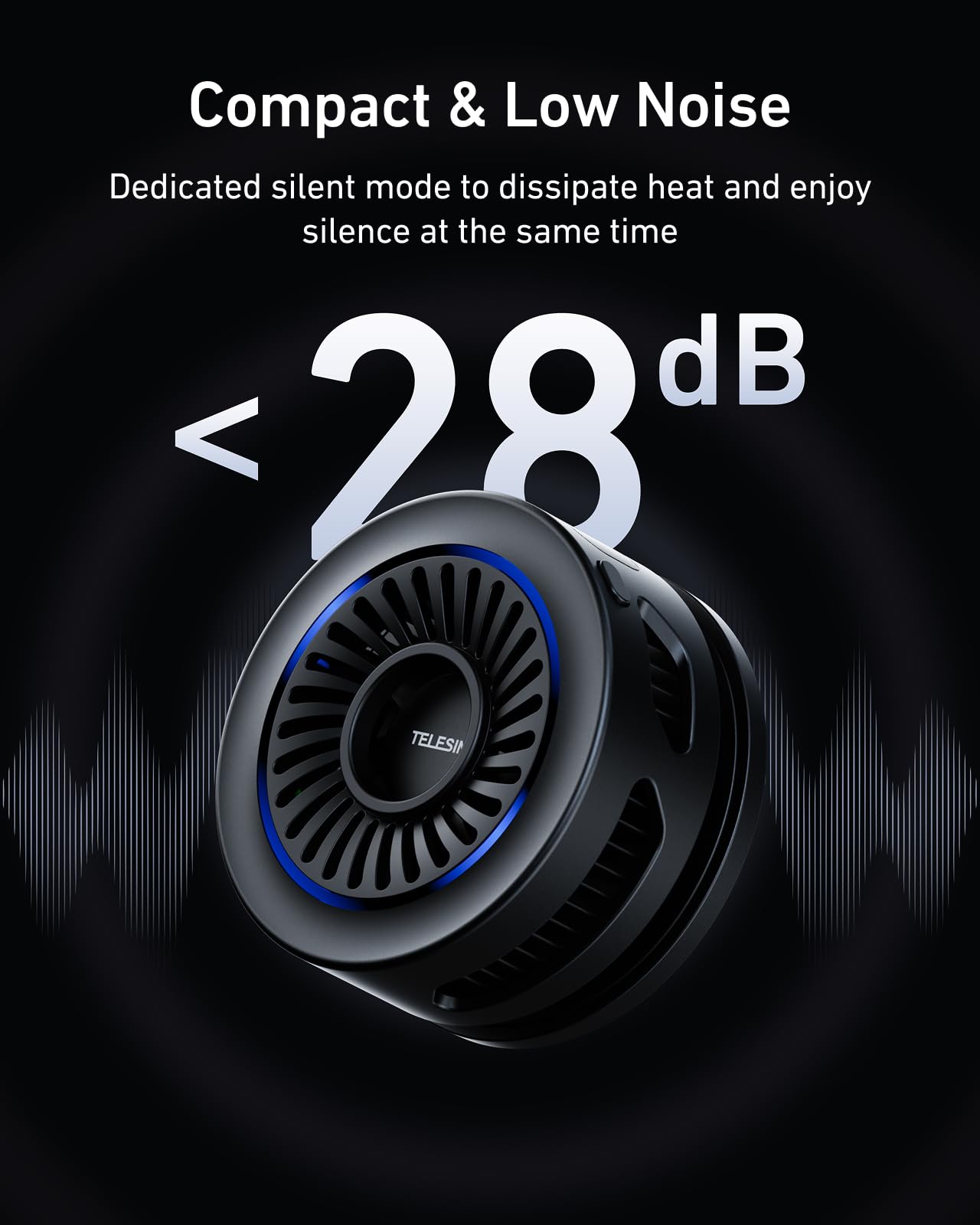 TELESIN Magnetic Enfriador de Teléfono Pro, Portátil Enfriador de Teléfono Celular de Compatible con iPhone/Android/iPad, Adecuado para TELESIN Magnético Cuello para Teléfono