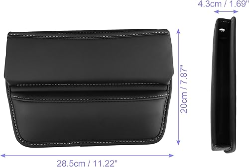 Miniatura 5 de X AUTOHAUX Llenador universal de espacio para asiento delantero de automóvil para colocar tarjetas central consola lateral organizador de