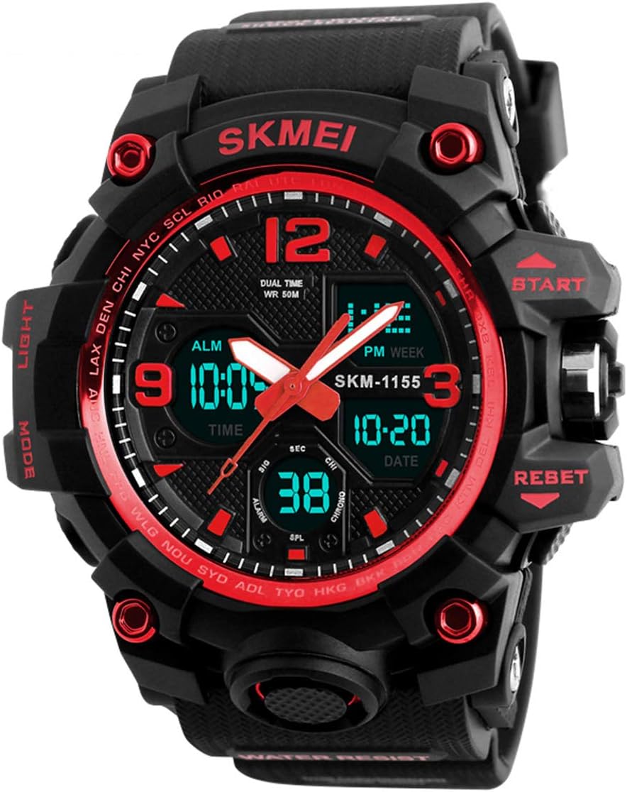 SANDA 6226 Orologio elettronico per studenti sportivi Orologio elettronico per studenti a LED impermeabile con doppio display multifunzionale sportivo  1511