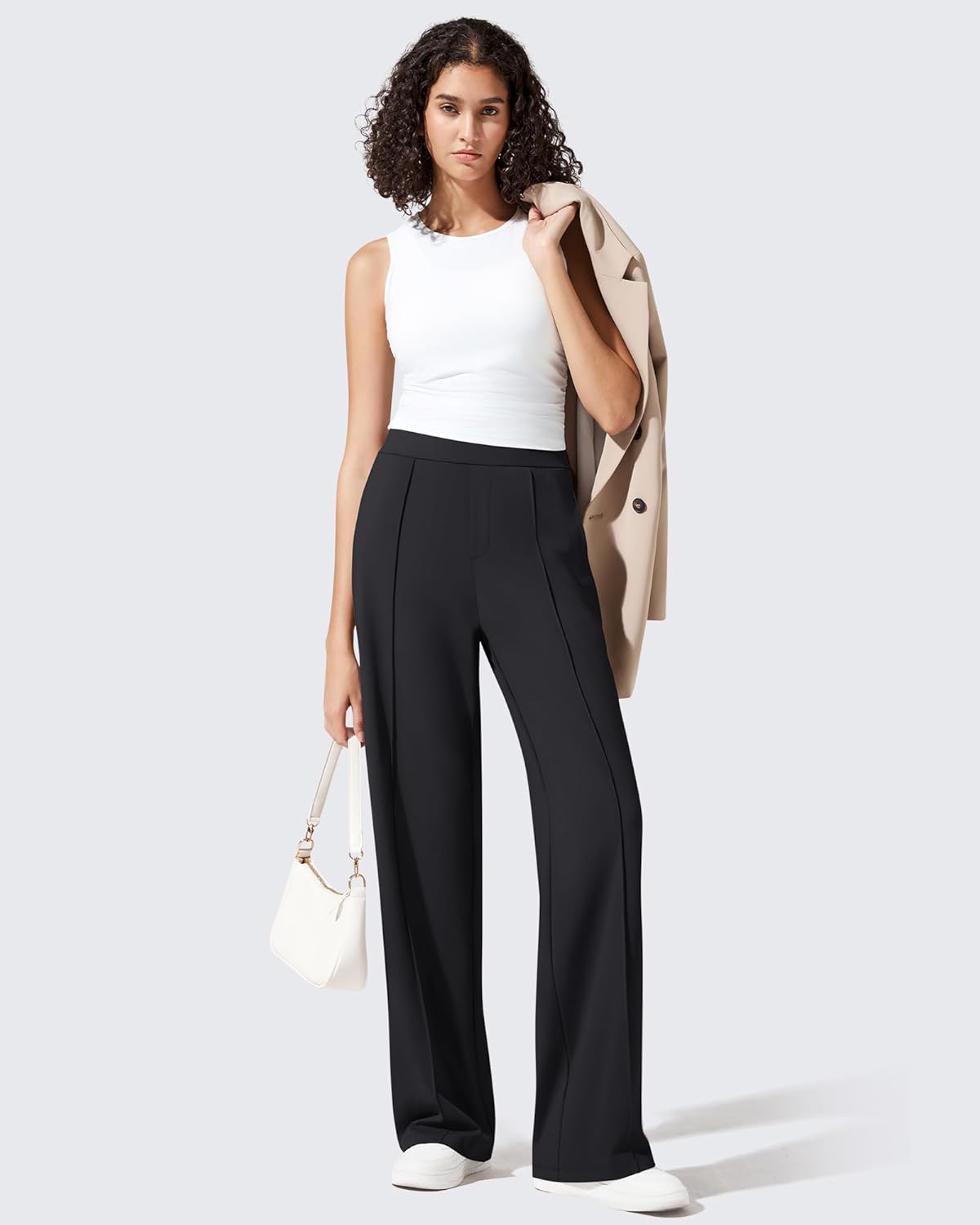 G4Free ShiftReady Women's Yoga Dress Pants with Pockets Wide Leg Work Pants High Waisted Dressy Casual Trousers - Image 6