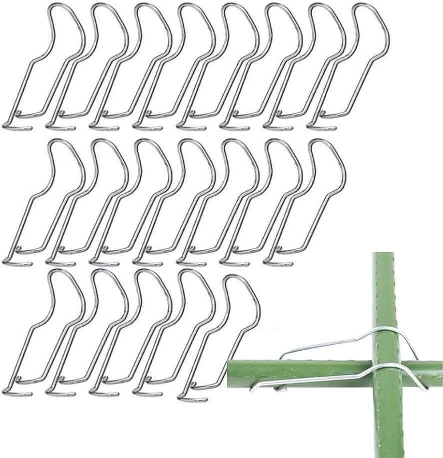 Xuancai 50 fibbie di collegamento per traliccio da giardino, clip per traliccio per canne di bambù, pali di supporto da giardino, connettori per piante rampicanti