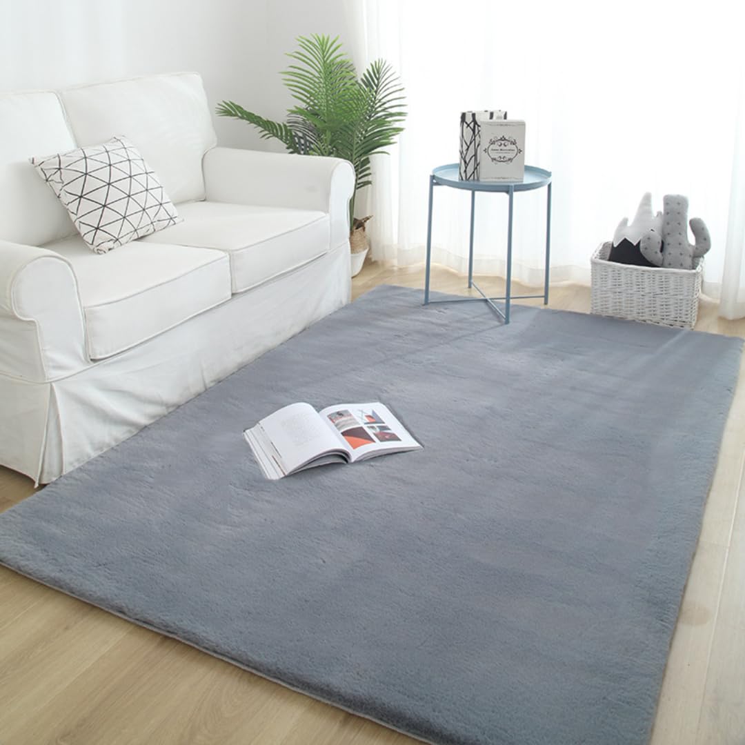 Tapis salon 200 x 250 cm anti sol froid grand tapis chambre doux