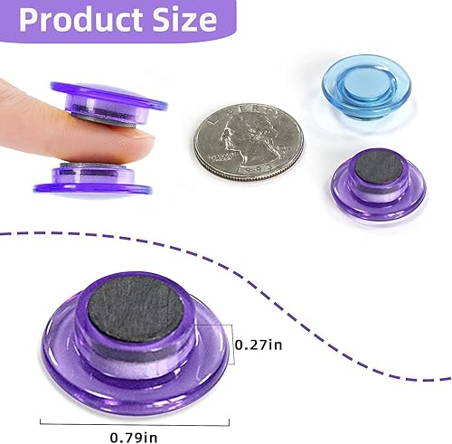 Miniatura 3 de DIFIT 10 imanes para nevera pequeños y redondos para refrigerador, bonitos imanes para pizarra blanca, mini imanes fuertes para nevera, pequeños