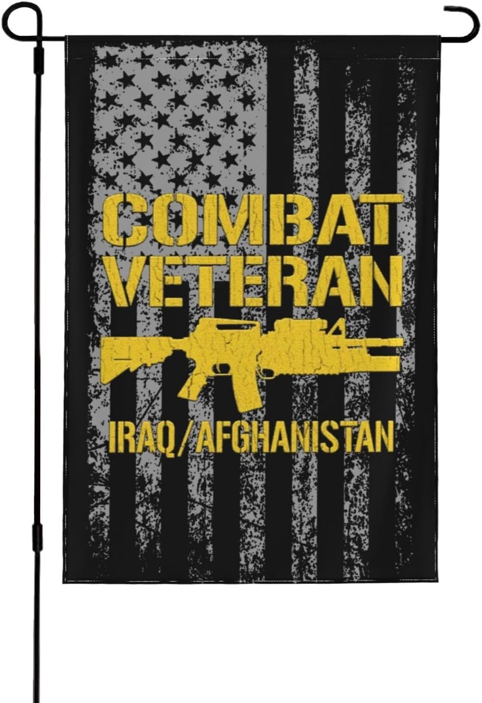 GAOJIanFEFEa Combat Veteran Iraq and Afghanistan Garden Flag 12x18 Inch Double Sided Small Flags for Outside Yard Outdoor Decor Wall Banner