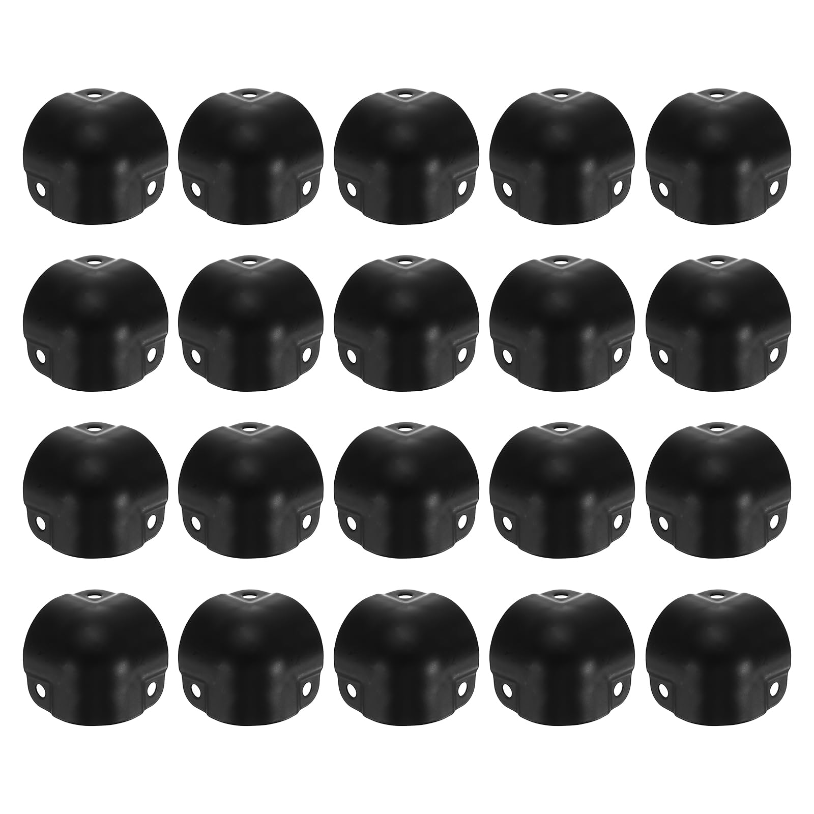 uxcell 20 Pcs Decorative Box Corner Cover, 26mm Metal Edge Guard, Furniture Corner Edges Protector, Black