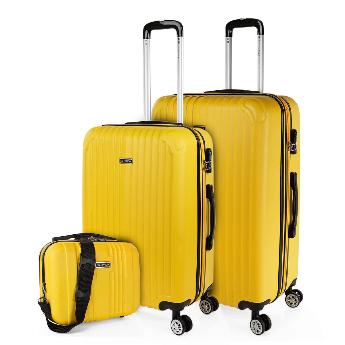 ITACA - Maleta Mediana con 4 Ruedas Giratorias para Viajes Largos Tipo Trolley Ideal como Maletas de Viaje Grandes 23 Kilos y Maleta Viaje Mediana Resistentes, Amarillo — view 11