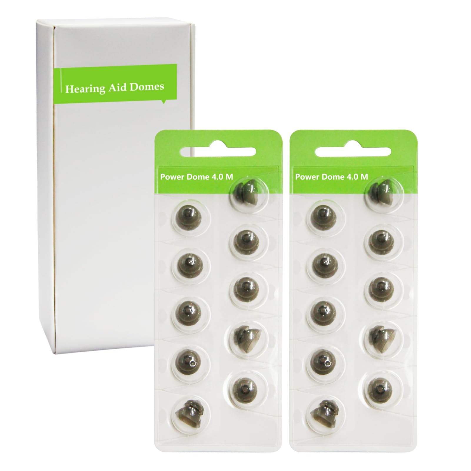 Hearing Aid Domes for Phonak Replacements, Phonak Hearing Aid Domes (Phonak Power Domes Medium Size / 2 Packs）, Universal Domes for Phonak Hearing Aid Accessories.