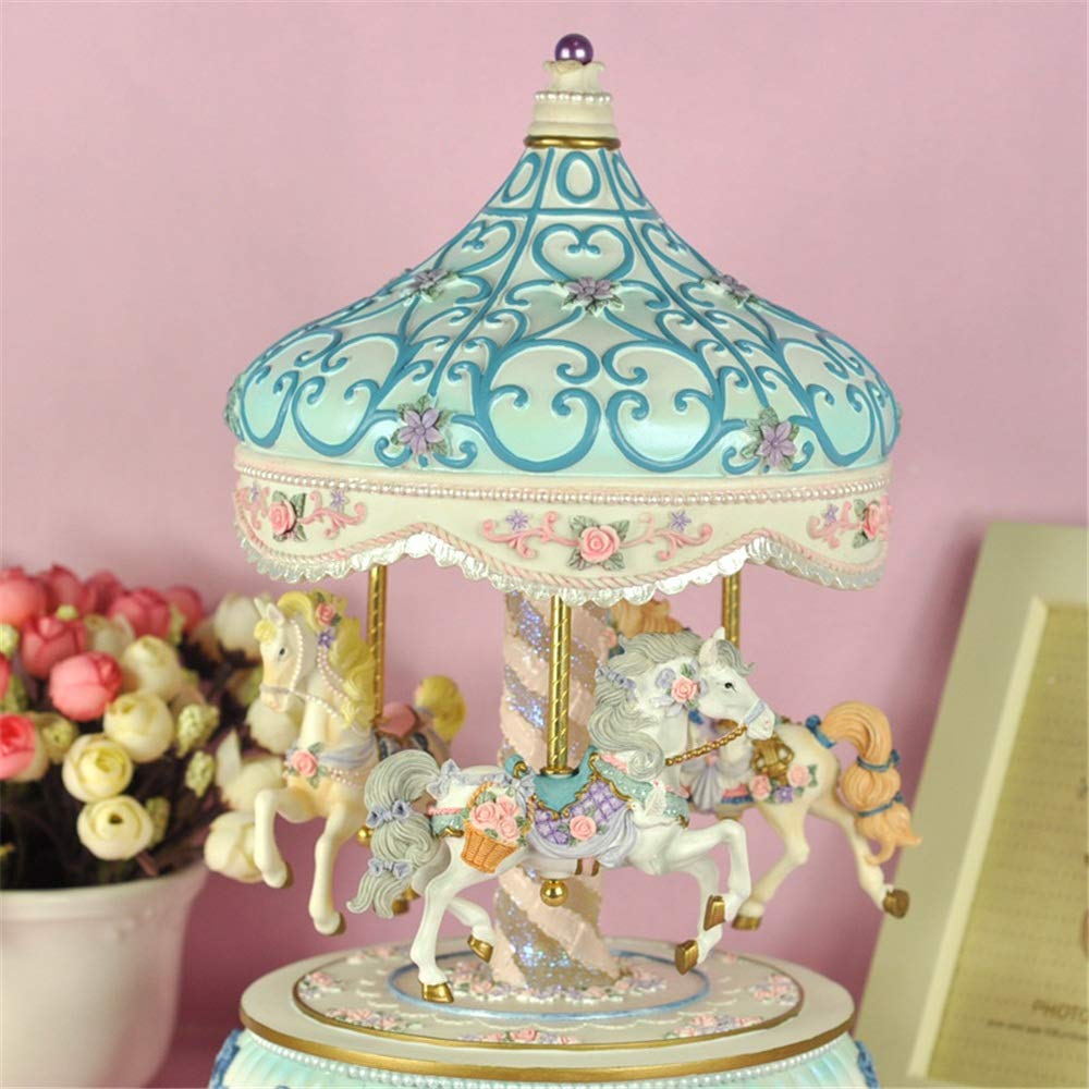 Amazon.co.jp: オルゴール カルーセルオルゴール3馬カルーセル馬