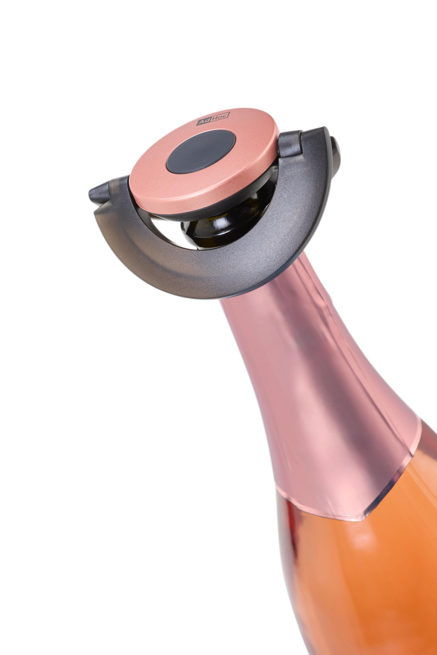 AdHoc Gusto FV54 Dense Champagne and Champagne Stopper, Plastic/Silicone, Black and Rose