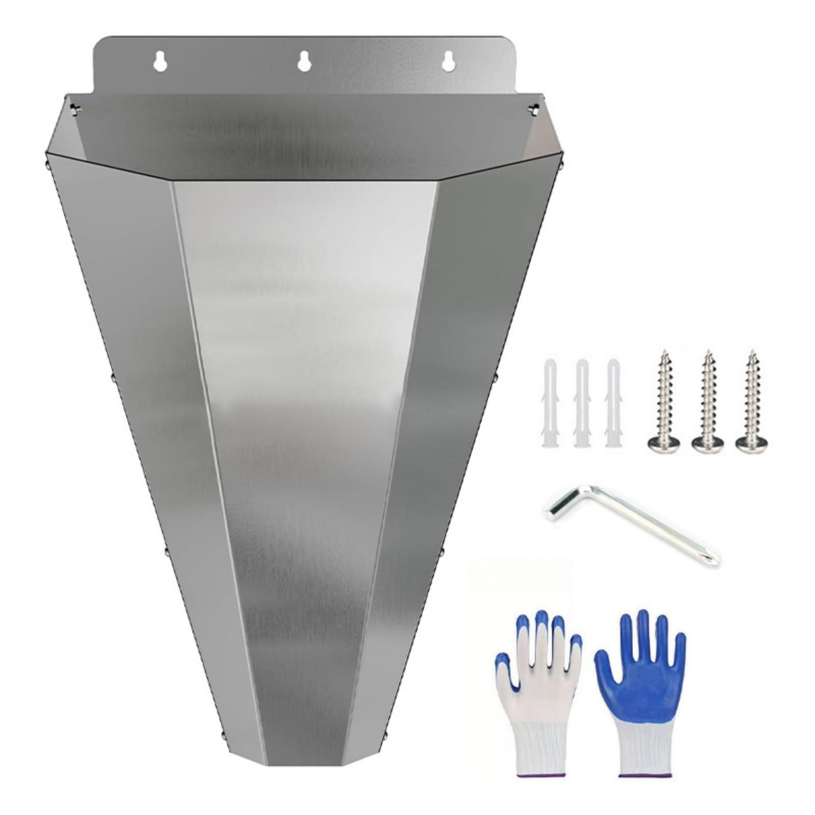 YROHGKPN Practical Nonrust Steel Poultry Slaughter Cone Flat Base for Secure Installation Includes Gloves Easy Cleaning Poultry Restraint Cone with Gloves