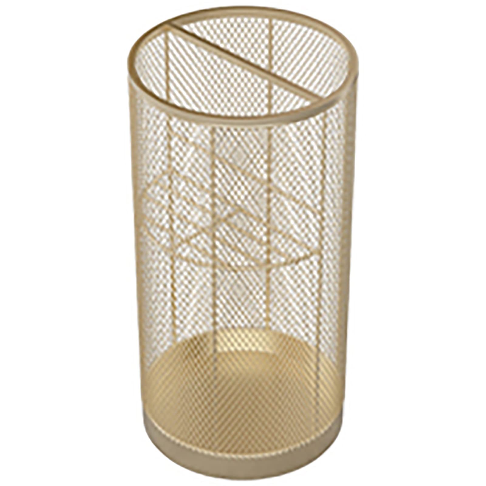 GHHVFEC Round Umbrella Stand with Anti-Slip Base, Metal Mesh Holder for Office Apartment Hallway, Stylish Storage Solution for Entryway, Space-Saving Design