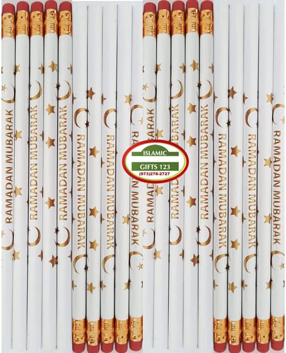 Ramadan Pencils [500 Pack] Ramadan Mubarak Pencils Ramadan Kids Favor Ramadan Decoration Eid Gift Muslim Gifts Islamic Gifts