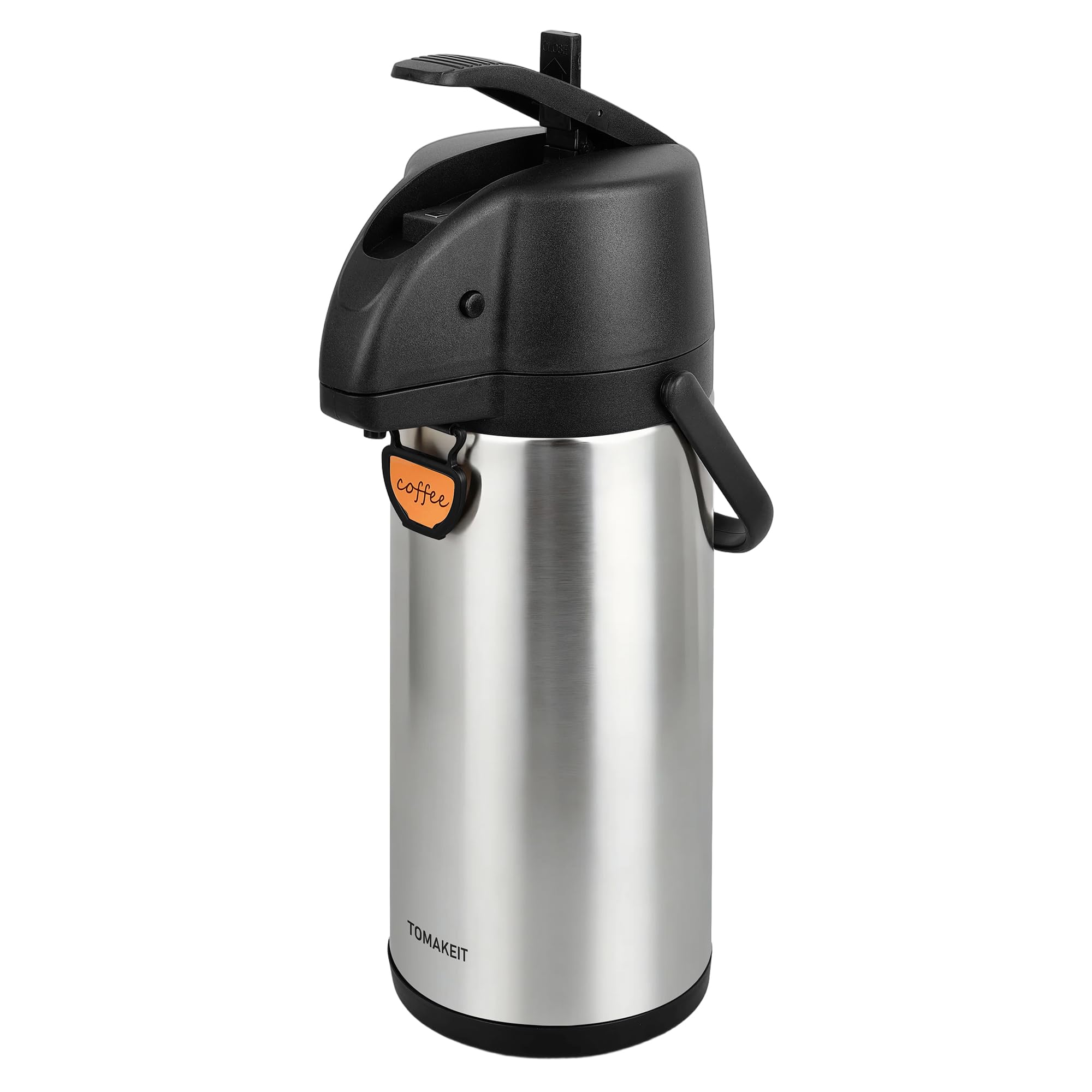 Airpot Coffee Dispenser Thermal with Pump,2.5L/85 Oz Insulated Stainless Steel Large Airpot Coffee Carafe Lever Action for Hot/Cold Water,Thermal Carafes for Hot Cocoa for Parties