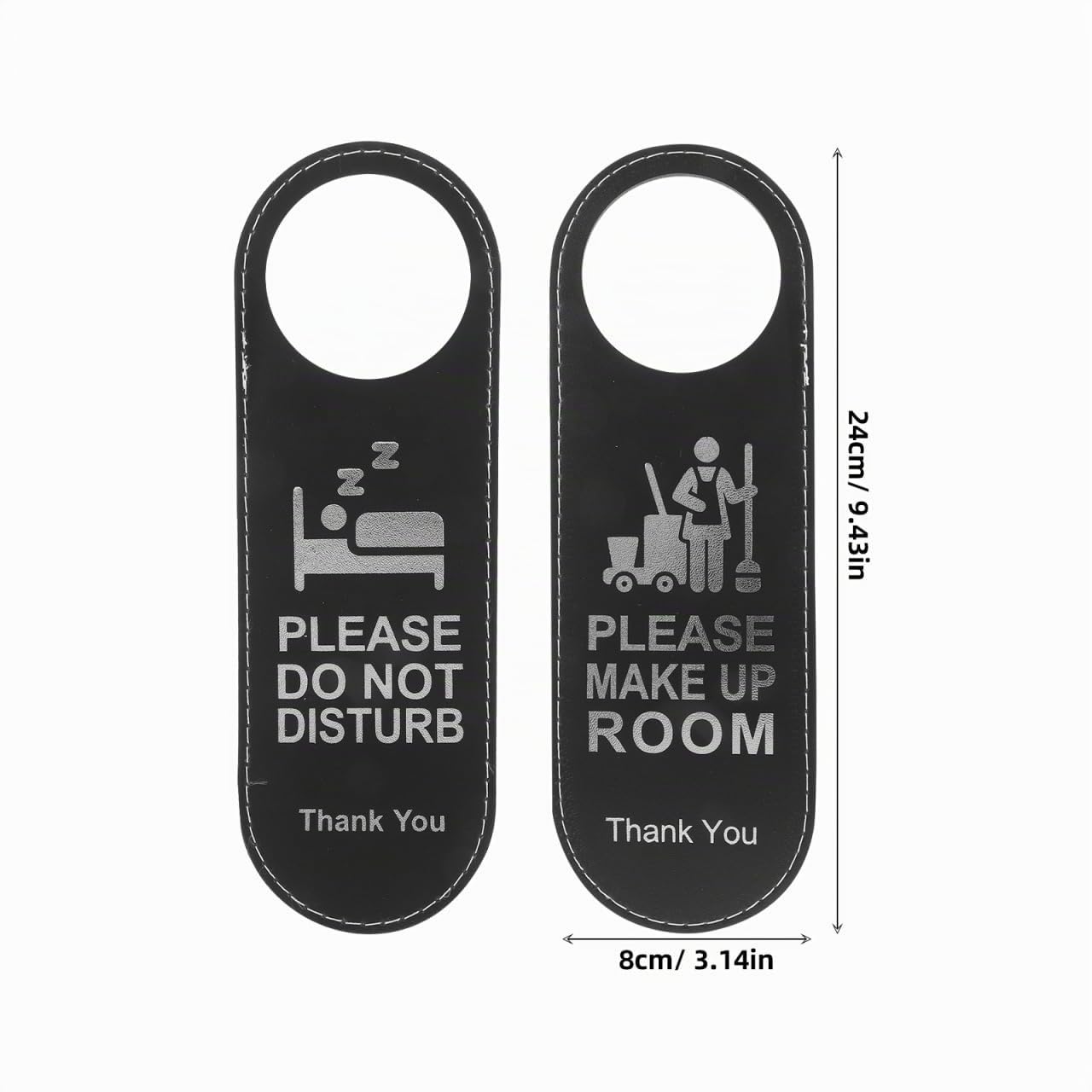 ifundom Cartello "Non Disturbare" per Porta Ufficio e Hotel, Appendiporta Privacy Double Face (Per Favore Pulire la Camera), Targhetta Maniglia in PVC Resistente per Alberghi, B&B e Studio, 10 Pezzi