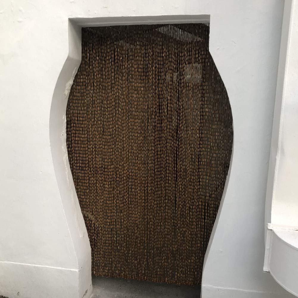 Ręcznie robione drewniane zasłony z koralikami do drzwi, vintage, moskitiera, tkana ścianka działowa, dekoracja domu, 100 x 200 cm, 70 pasm