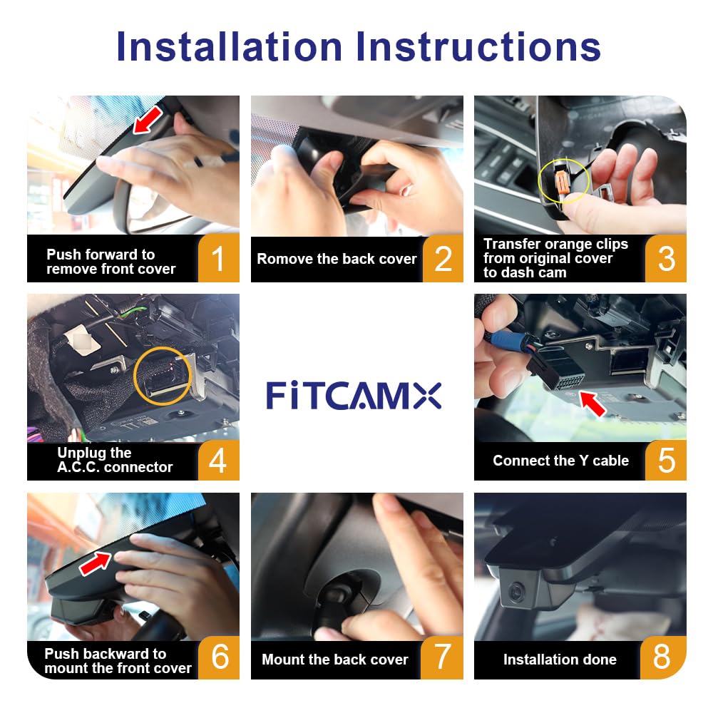 Fitcamx Dashcam 4K Compatibile con Lexus LBX 2024 2025 2026 (HD2-52090), OEM Aspetto Cameras per Auto, 2160P UHD Video WIFI, G-Sensor, Registrazione in Loop, WDR Car Camera, Plug&Play, Scheda da 64 GB