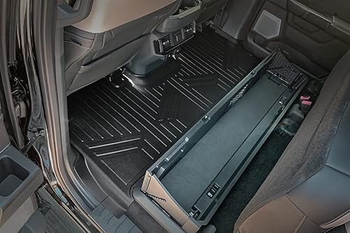 Miniatura 4 de SMARTLINER Juego de alfombrillas de piso de ajuste personalizado de 2 filas compatibles con Ford F-150 2015-2025