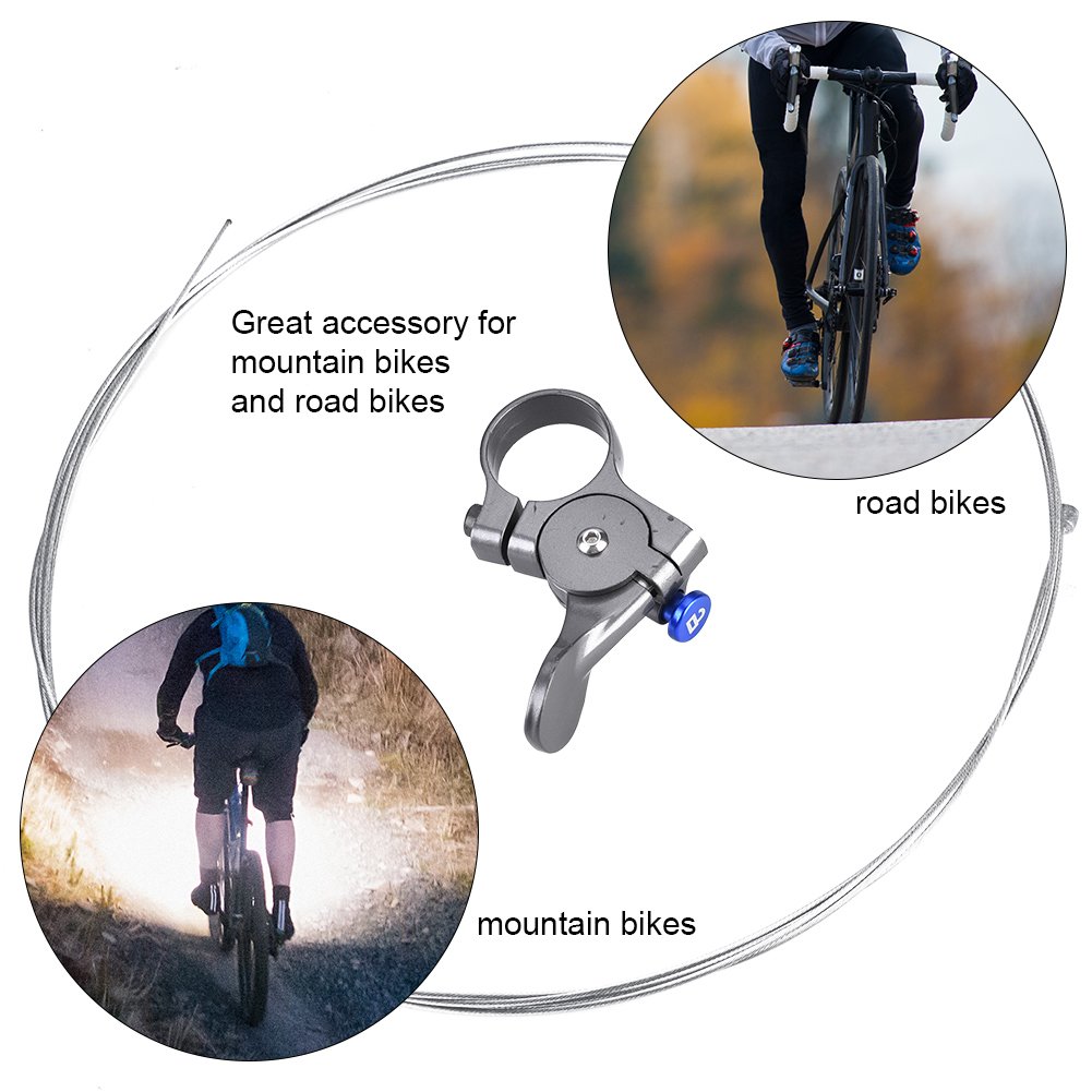 Alomejor Fiets vork remote lockout hendel met binnenkabel aluminiumlegering voor mountainbike Alomejor Fiets vork remote lockout hendel met binnenkabel aluminiumlegering voor mountainbike