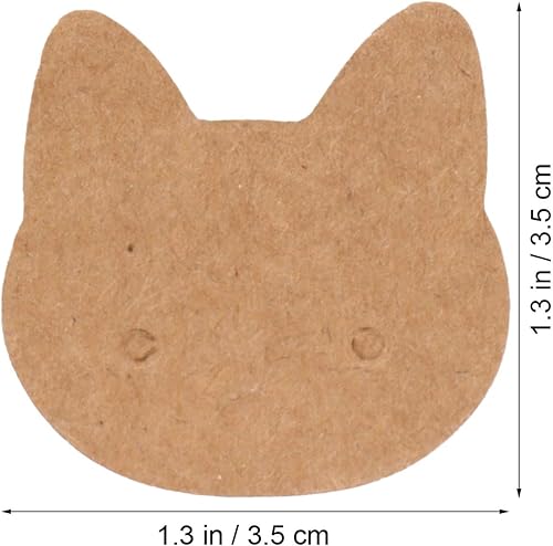 Miniatura 2 de ARTIBETTER 400 piezas de tarjetas de pendientes titular de la tarjeta de exhibición de pendientes de la forma del gato tarjetas de exhibición de la