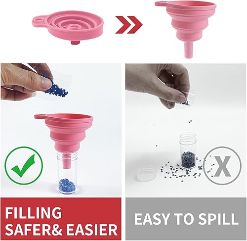 Miniatura 10 de CAIOVSE Contenedores de almacenamiento de pintura de diamantes, 60 ranuras para pintura de diamantes, accesorios de arte de diamantes y herramientas