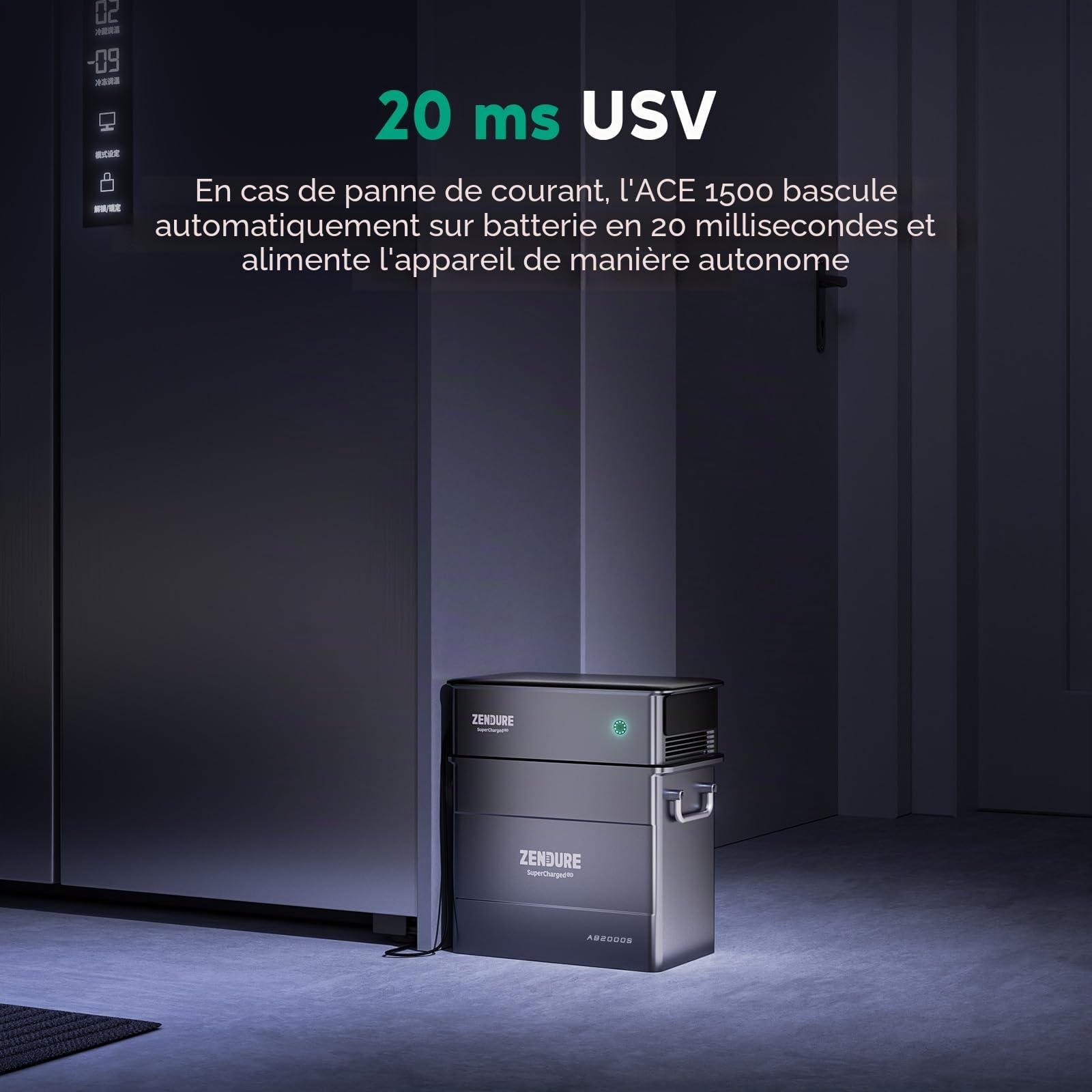 Zendure SolarFlow Ace 1500, entrée solaire 400 W, module AC Plug and Play hors réseau, compatible avec batterie série AB, convient pour les urgences en cas de panne de courant, camping, utilisation en