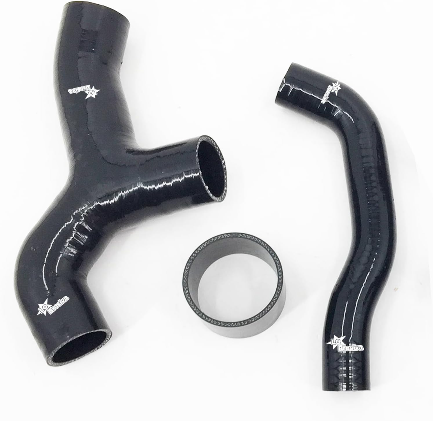 Fit Forester XT 2.5L 2004-2008 Impreza WRX GDA GGA WRX GDB VER 7-9 Silicone Intercooler Hoses 4-Plyer Black