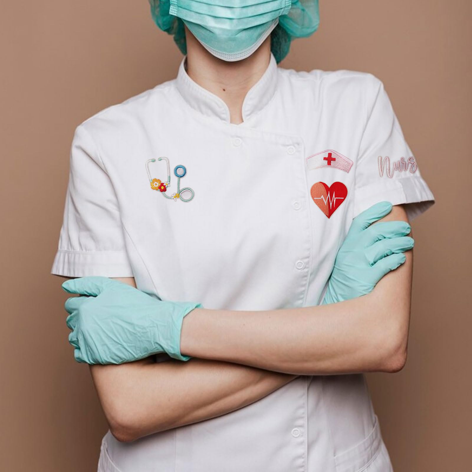 8 Bestickte Aufnäher Für Krankenschwestern – Zum Aufbügeln Oder Annähen, DIY-Pflege-Deko